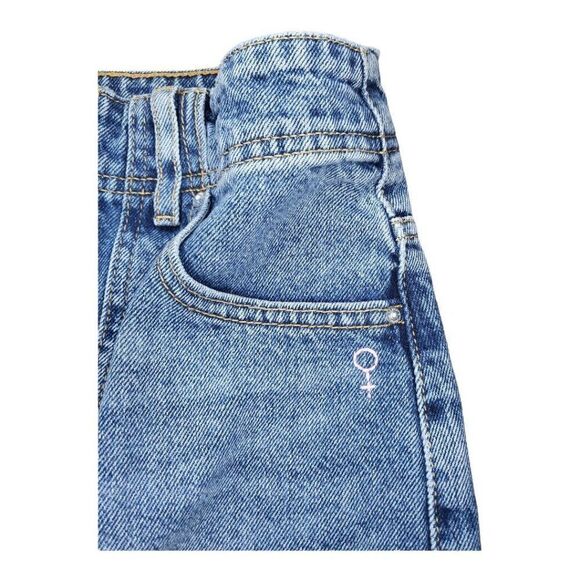 Forever 21 Shorts Women Sz 26 High Waist Blue Denim Cut Off Fringed - Picture 8 of 9